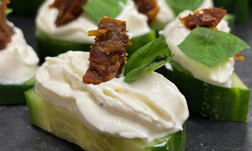 South Devon Wedding Catering Canapes at Event